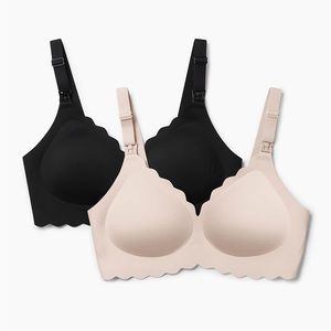 Momcozy Seamless Floral Push Up Nursing Bra size 3XL Plus NWT beige